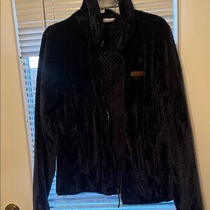 Black Fleece Zip-Up Jacket